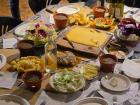 Here is one of three bagna cauda tables we had at the party!