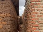 Difference between sun-dried mud bricks (left) and fired clay bricks (right)