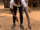 Each day a student is assigned to use the portable bell to indicate the end of the period