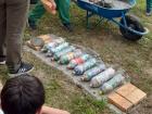 Science project, making a bench from eco bricks!