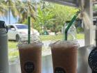 At the end of the day, we all drank Thai tea together. Kaelyn drinks a tea with her breakfast most mornings