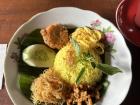 The Nasi kuning is so vibrant and rich. The side dishes were delicious.