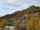 This is an Alpine village in the fall.
