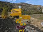 Signs like these are common in Switzerland - they indicate how long it takes to walk to a nearby town.