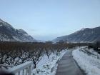 My town is surrounded by mountains on all sides but one side, where you can enter and exit the town