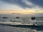 A beautiful sunset at a beach in Cartagena