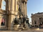 A statue of King Matthias and his hunting party in Budapest