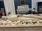 A tomb of a Transylvanian royal court member seen at the Budapest National Museum