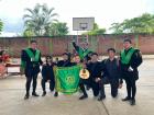 The music group at the university wearing their official uniforms