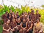 On September 1st 2023, I officially became a Peace Corps Volunteer alongside all of these wonderful people, and we wore matching fabric for the ceremony!