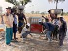 A celebration for the installation of a new water pump 