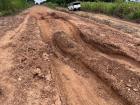 An example of poor road conditions