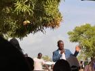 The mayor giving a speech 