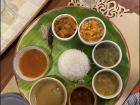 Tamil Thali served on a banana leaf