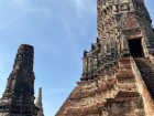 Some of the ruins of Wat Chaiwatthanaram in Ayutthaya have Hindu influences, including a circle of nine towers that represent celestial objects