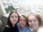 Host family visits historical center in Quito