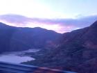 Sunset view from the 30-hour bus ride window