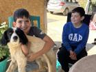The two brothers and their pup