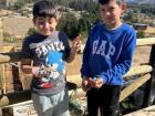 Showing the chocolate eggs found during the Easter egg hunt!