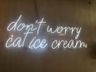Truer words were never said, in any language. An ice cream shop in Galapagos.