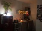 Be creative with lighting. Some battery and solar lights saved the day...night.