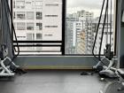 I like to look at the buildings around the gym while I workout.
