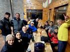 With Ivan Vallejo (in yellow jacket) at the Cayambe refugio.