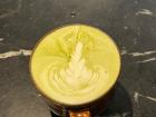 This is a picture I took of a matcha latte I got from a local store. It tastes so authentic!
