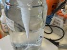 Here we are mixing a solution in the lab!