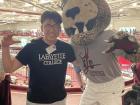 Here I am with Lafayette College's mascot. I'm very proud to be a leopard!