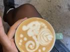  A really cool latte with a seahorse drawn on the surface that I enjoyed the other day in one of my favorite cafes