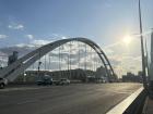 This was one of the bridges in Astana, which connects both sides of the city over the Ishim river