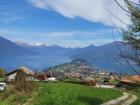 Mountain road; if you look down the middle you can see all the way to the town of Bellagio