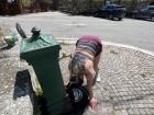 My friend using one of the free clean water spigots in Como