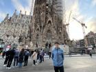 Here I am in front of the Sagrada Familia Church in Barcelona, one of the most famous places in Spain.