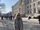 Here I am on a sunny and not too cold day in Vienna, outside of the Belvedere Palace, a museum with lots of beautiful art!