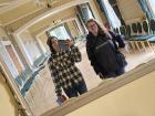 One of my favourite adventure buddies, Kaiya and I inside Belfast Castle