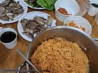 KBBQ and our prize: 비빔냉면 (bi-bim-naeng-myon), which are cold, spicy, chewy noodles
