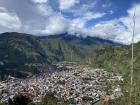 The city of Baños from a mountain overlook