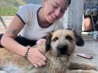 Me with my friend Anabel's dog Benji in Patate