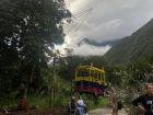 In order to walk around the lovely little river garden, you have to take a cable car through the mountains... it's super cool!