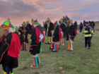 Auquish waiting to dance down the hill at Christmas