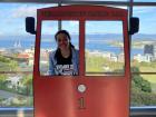 Taking a cable car up to the Wellington Botanic Gardens