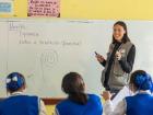 clase de tutoría con estudiantes de secundaria en Carhuaz 