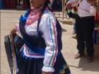 Mi amiga Angelica en la vestimenta tradicional de Carhuaz durante fiestas locales