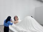 The creepy lady in the bed was over 20 feet tall!