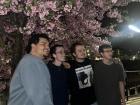 Here are my friends and I underneath a sakura tree at night, and yes we were looking at the wrong camera!