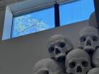 This one was by far the creepiest -- each of these skulls was taller than I am, and they were stacked over 30 feet high!