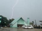 A stormy day in Belize. Can you believe I captured that lighting streak?!
