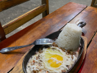 Lots and lots of rice with this pork "sisig" dish